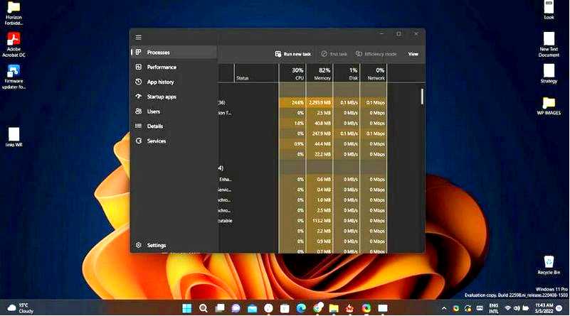 В Windows 11 22H2 также появится обновленный диспетчер задач