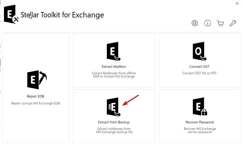 Восстановление данных Exchange с помощью Stellar Toolkit For Exchange