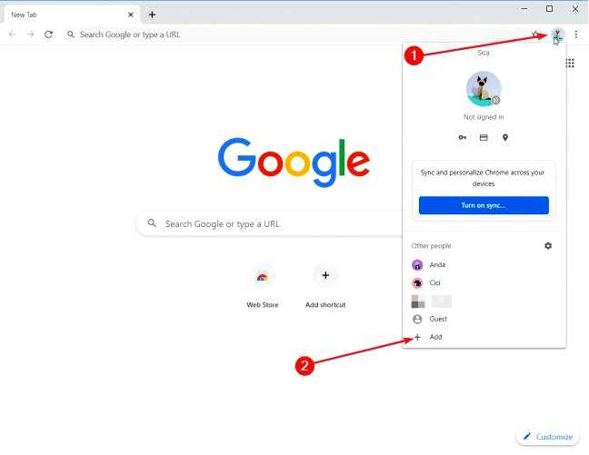 Как включить функцию выбора профиля в Google Chrome
