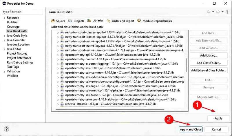 WebDriver Cannot be Resolved to a Type Solved