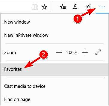 Обновление Microsoft Edge удалило мои избранные страницы, как восстановить