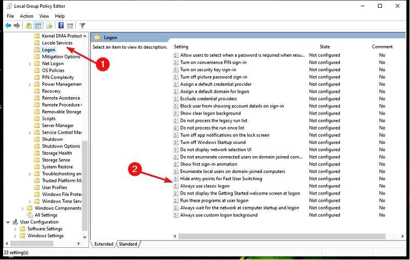 Как включить и выключить быстрое переключение между пользователями в Windows 10