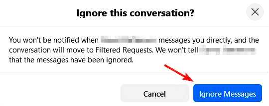 Как игнорировать сообщения в Messenger на компьютере