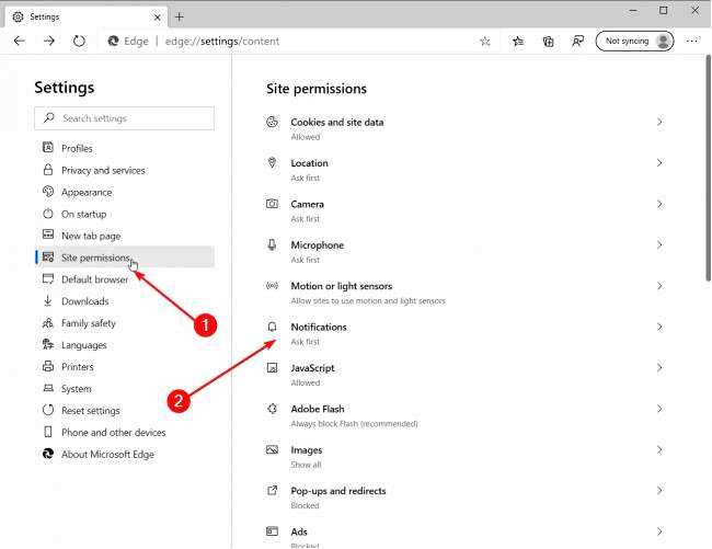 Как включить тихие запросы на уведомления в Microsoft Edge