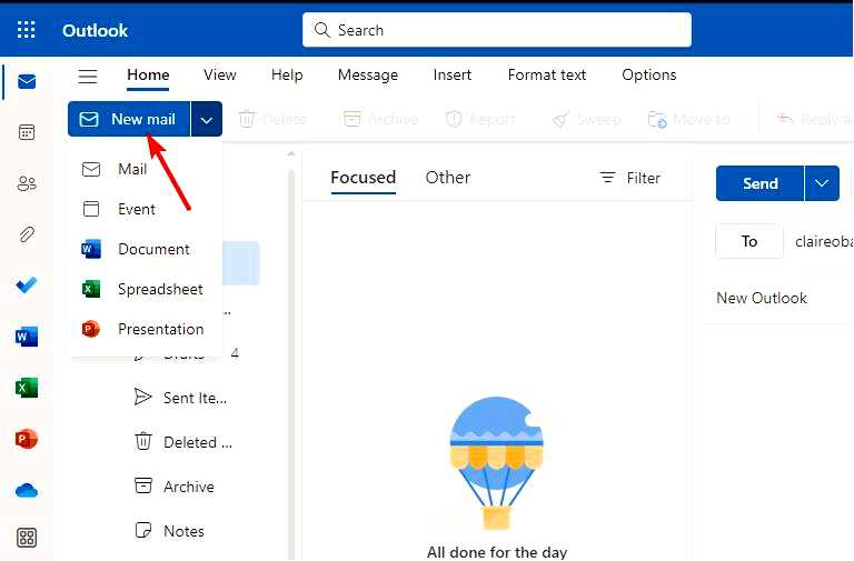 Как отложить отправку электронного письма в Outlook