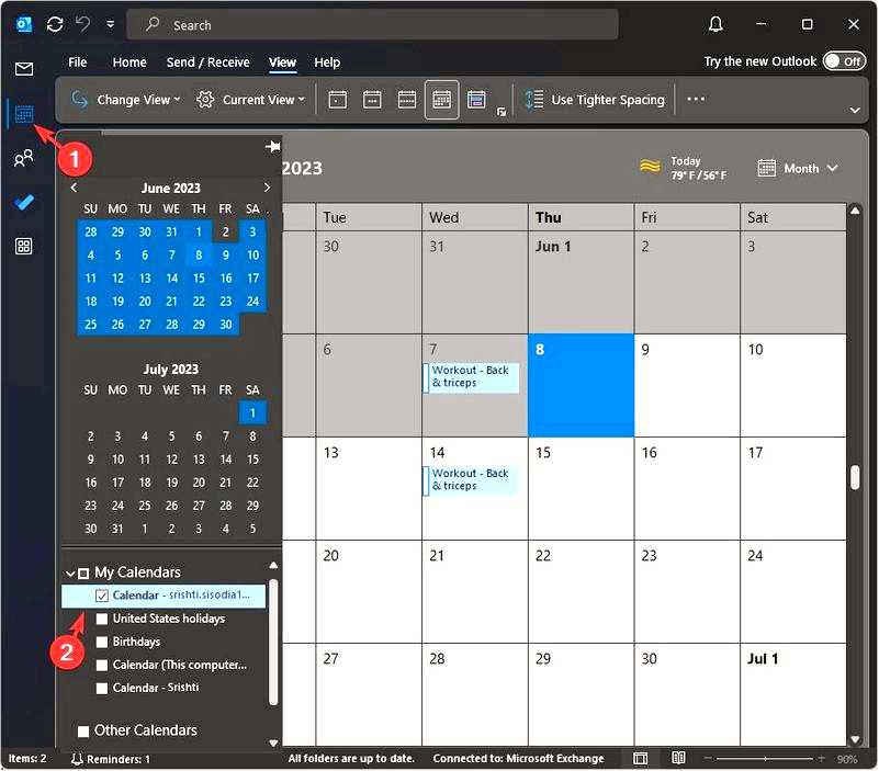 Как скопировать назначение в календаре Outlook на другой день