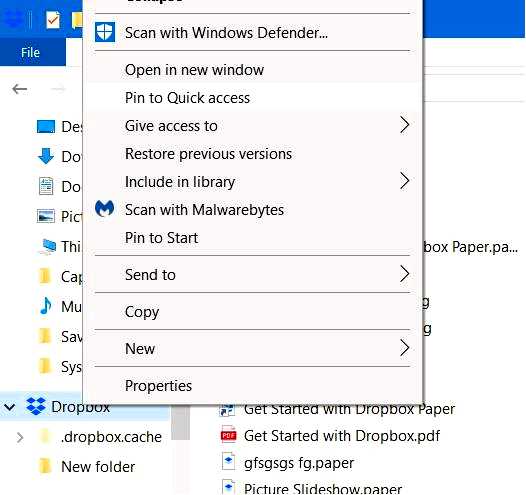Как добавить Dropbox в File Explorer
