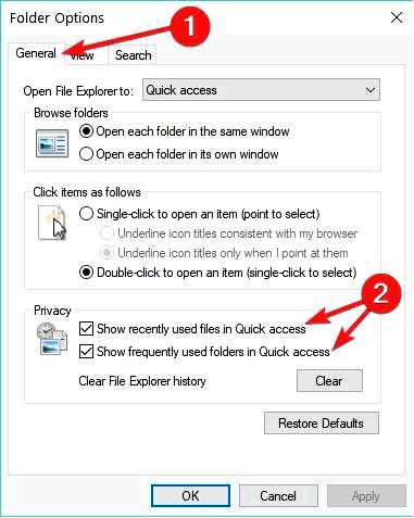 Как удалить недавние файлы из быстрого доступа в Windows 10
