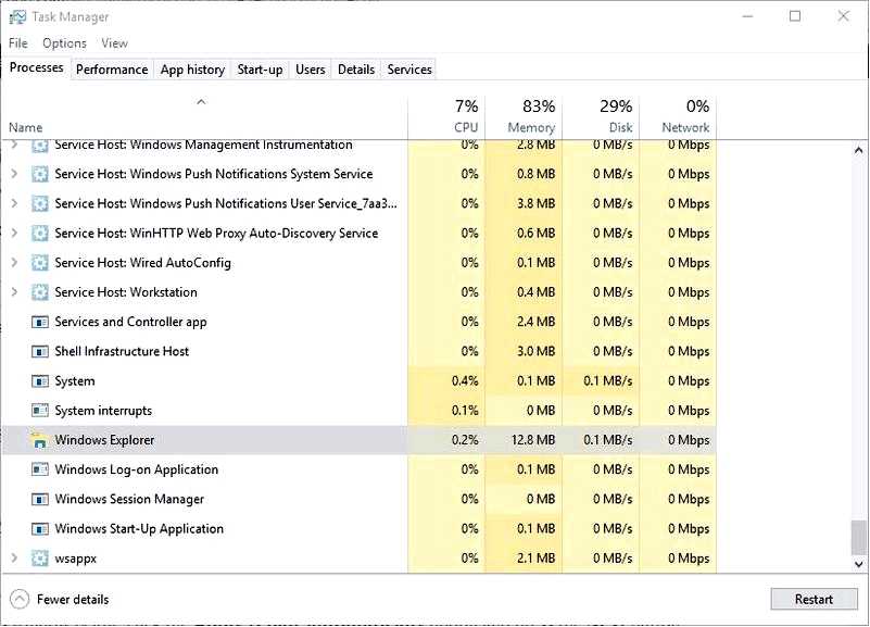 Меню "Пуск" в Windows 10 пустует или не отображаются значки - исправление