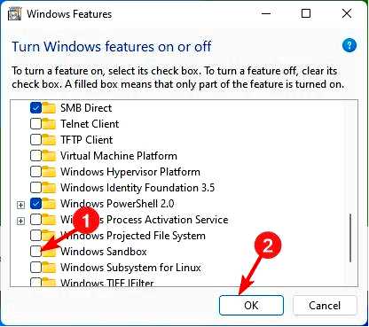Как включить Защитник Windows в "песочнице" Windows 11